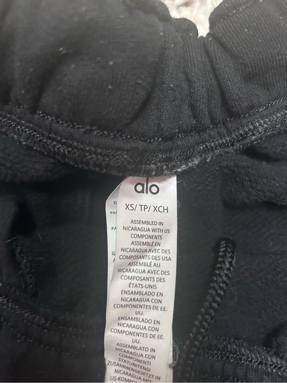 Alo Accolade Black Straight Leg Sweatpants - Picture 3 of 7